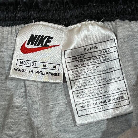 Vintage 90's Black Nike Lined Track Pants Button Zip Ankles Women's Medium 8-10 - Picture 4 of 7